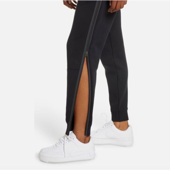 Nike Tech Black Sportswear Fleece Sweatpants Joggers Zipper Sides Women's Medium - Picture 11 of 11
